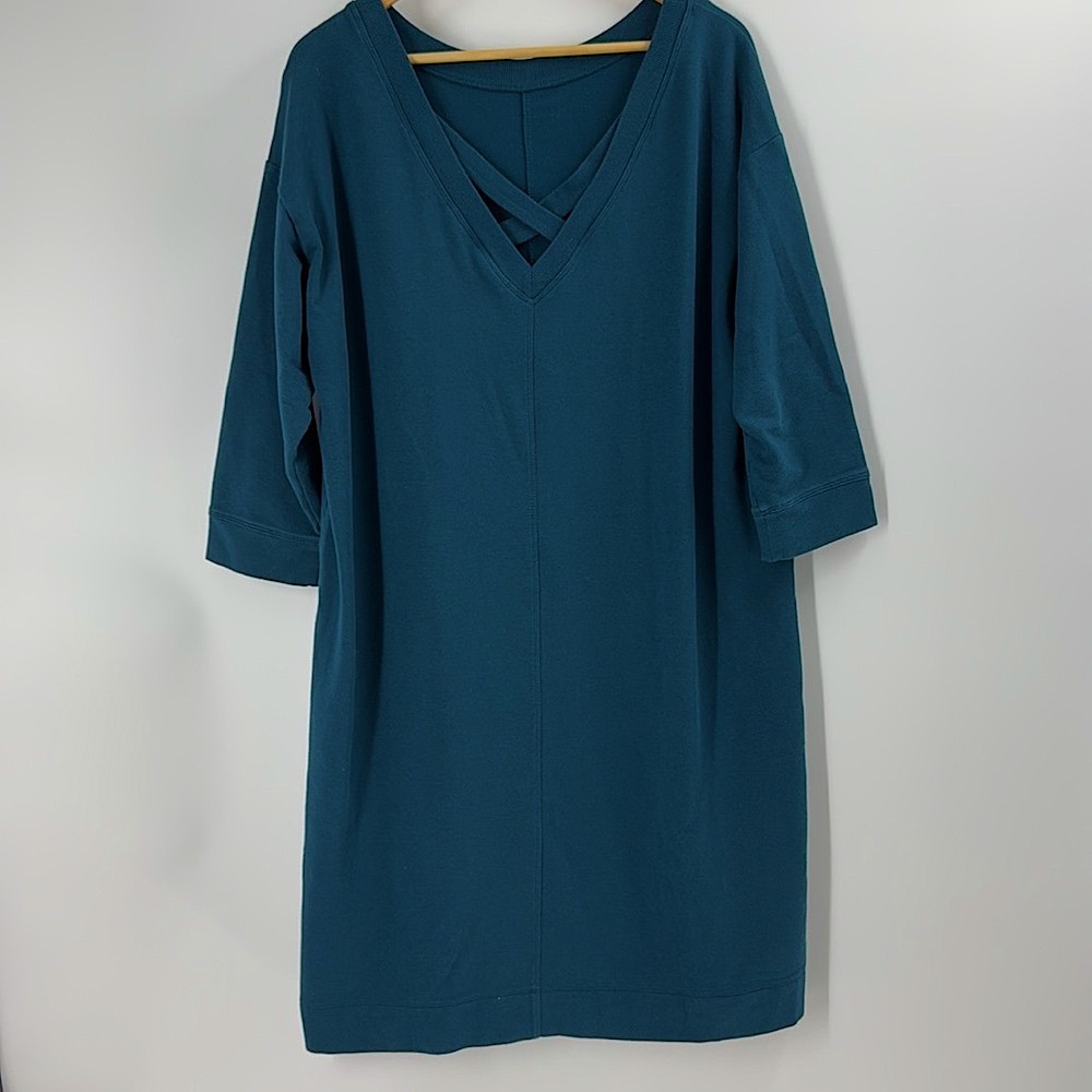 J Jill Fit Tunic Dress Cozy Workout Exercise Yoga Relaxed Fit Athleisure